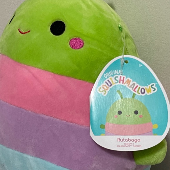 6 inch caterpillar Squishmallow Rutabaga - Picture 2 of 3